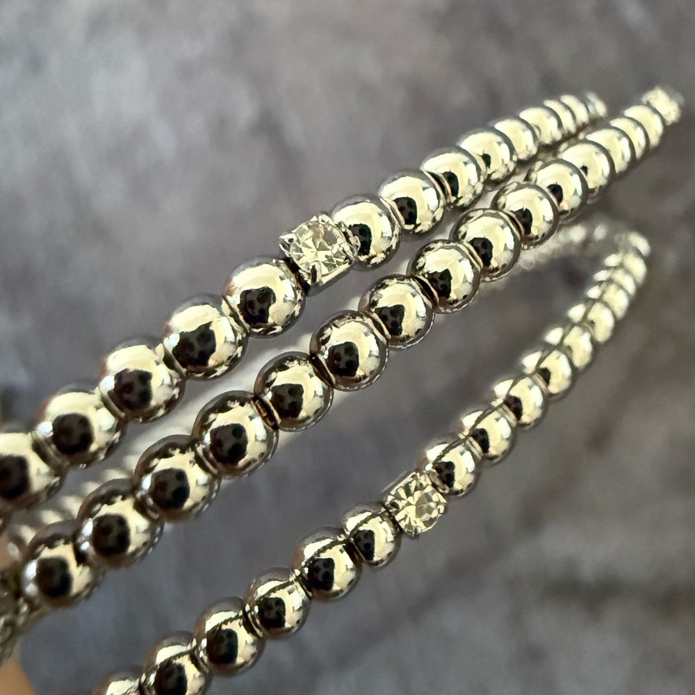 LOFT Silver Wrap Beaded Bracelet - Picture 6 of 6